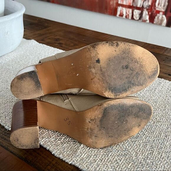 STEVE MAIDEN women’s Chunky Heel Open Toe Side zipper Healed Sandals Size 8.5 - Picture 5 of 7